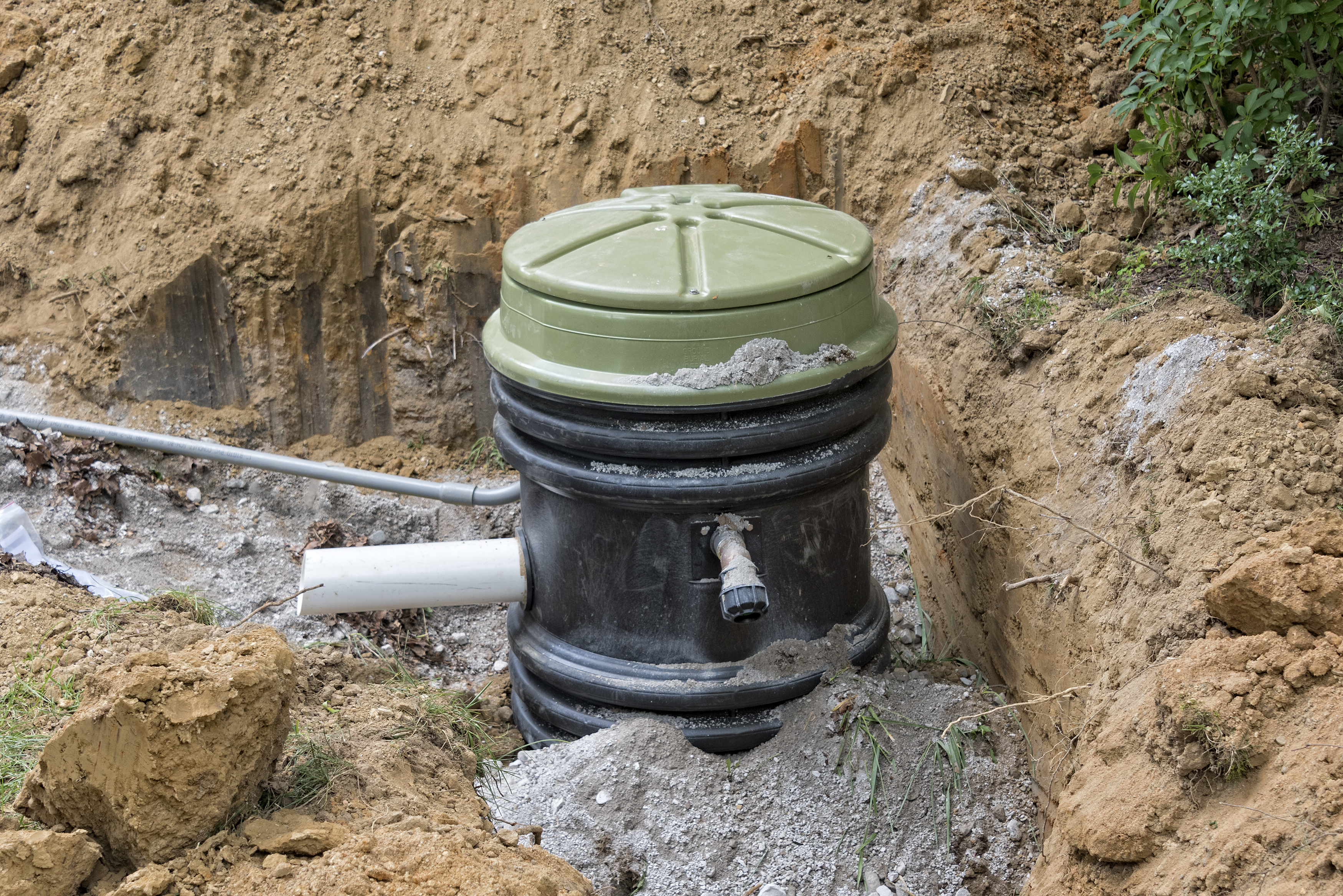 photo of a septic tank in the ground